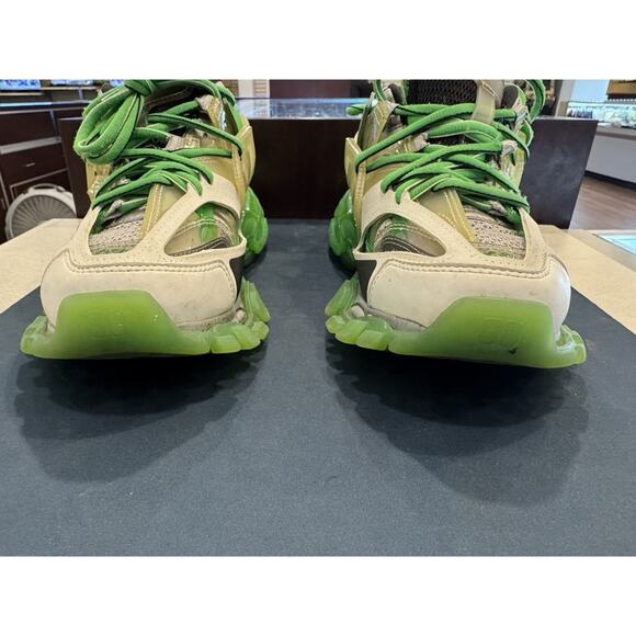 Balenciaga Track White Green Lace-Up Sneakers US 7 Mens LS(350213)